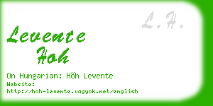 levente hoh business card